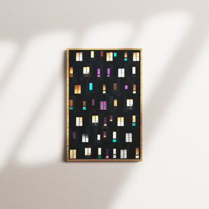 violet afterglow — oak frame