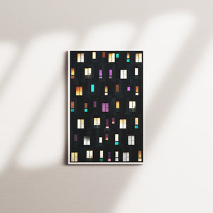 violet afterglow — white frame