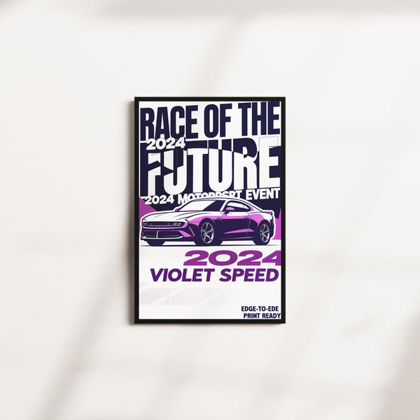 violet signal — black frame