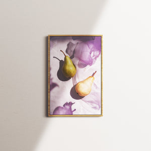 violet table — oak frame