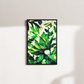 vivid leaf dance — black frame