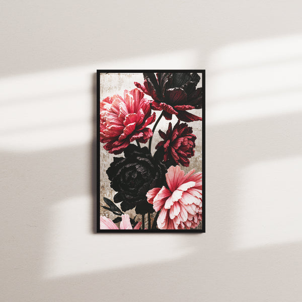 vivid petal dance — black frame