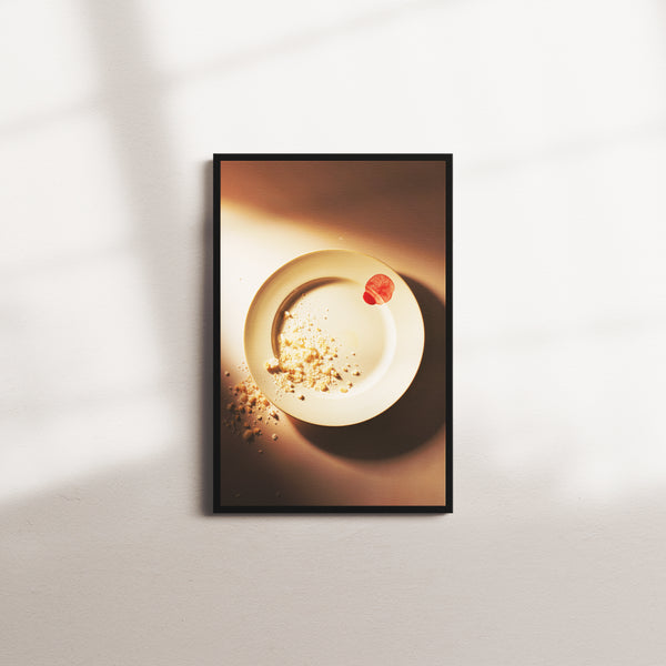 walnut afterglow — black frame