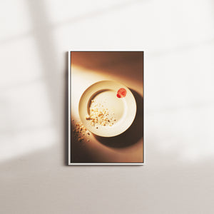 walnut afterglow — white frame