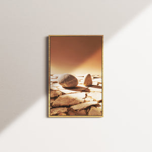 walnut stillness — oak frame