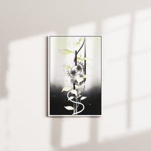 willow current tableau — white frame