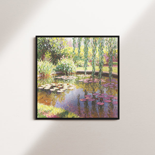 Willow Light — Impressionist AI art print on 400gsm cotton canvas